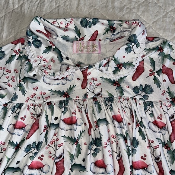 KRYSSI KOUTURE Christmas Long Sleeve Nightgown Girls Size 7-8T - Picture 3 of 7